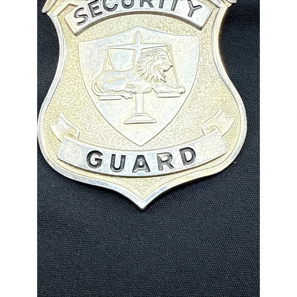Vintage Pine Tree Security Guard Maine Obsolete Security Guard Badge Silver Tone